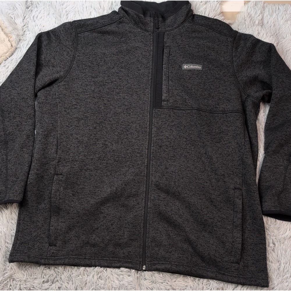 Columbia Jacket Mens 3X Gray Fleece Zip Up Pockets Gorpcore Active Athletic